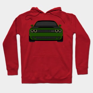 DODGE DEMON FRONT DARK-GREEN Hoodie